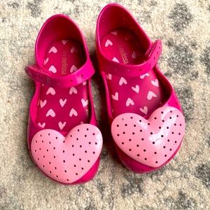 Mini Melissa Pink Heart Shoes